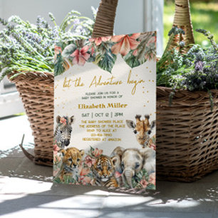 Safari Adventure Baby Shower Invitation