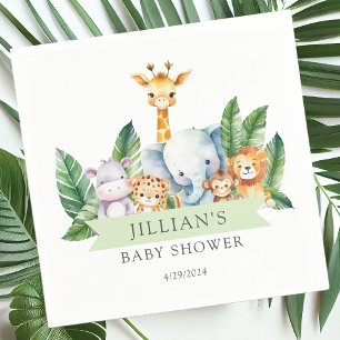 Safari Adventure Baby Shower Napkin