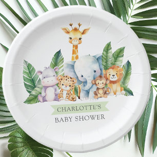 Safari Adventure Baby Shower Paper Plate