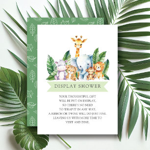 Safari Adventure Gift Display Shower Enclosure Card