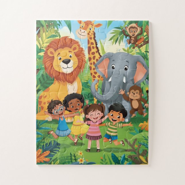 Safari Adventure: Meet the Wild Friends Jigsaw Puzzle (Vertical)