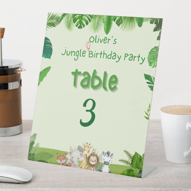 Safari Adventure Table Sign (In SItu)