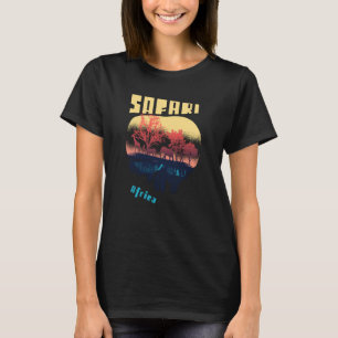 Safari Africa Serengeti Wildlife Elephants Giraffe T-Shirt
