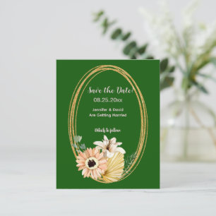 Safari African Flowers Save the Date Card