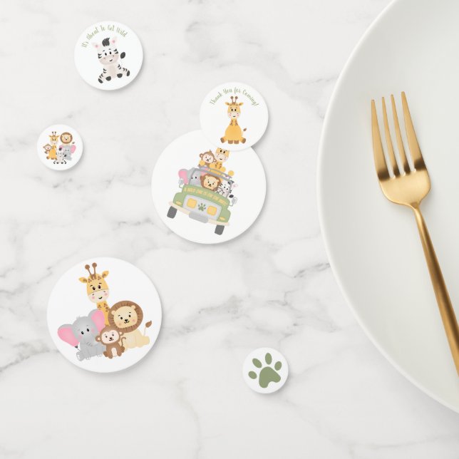 Safari Animal Baby Shower Confetti (Group)