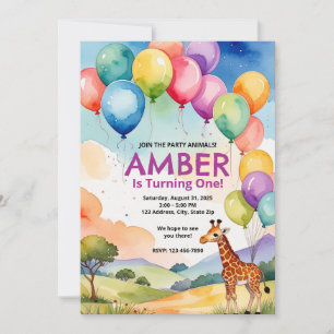 safari Animal birthday or Birthday Party Invite