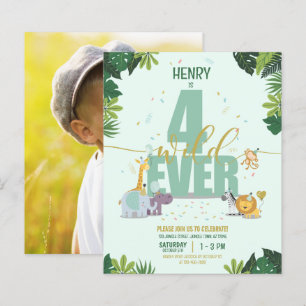 Safari Animal Four Ever Wild Budget Photo Birthday