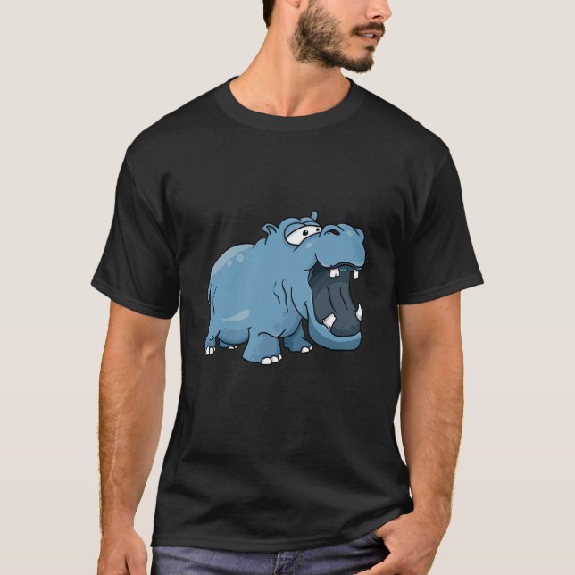 Safari Animal Hippo Face for Kids T-Shirt (Front)