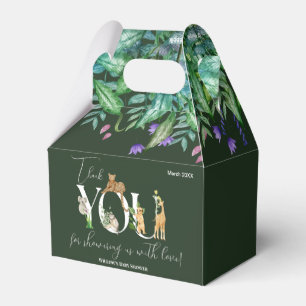 Safari Animal Jungle Green boy Baby Shower  Favour Box