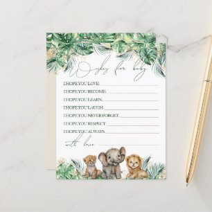 Safari Animal Jungle Green & Gold baby shower game