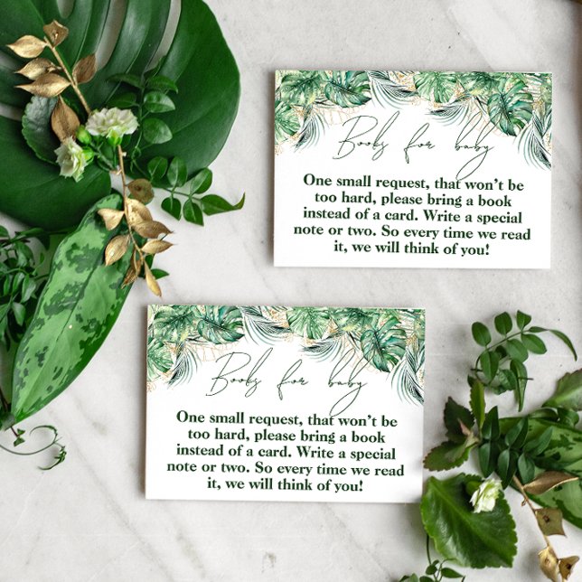 Safari Animal Jungle Green & Gold boy book Enclosure Card (Creator Uploaded)