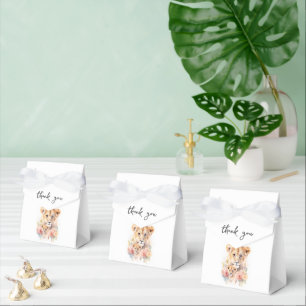 Safari Animal Lion Floral Mum Baby Shower Favour Box