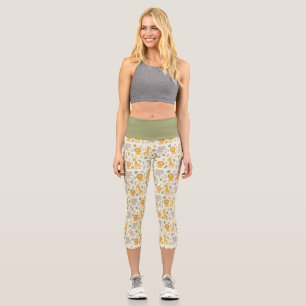 Safari animal nursery print capri leggings