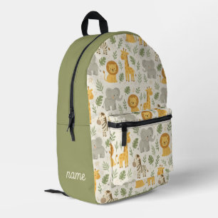Safari animal nursery print printed backpack