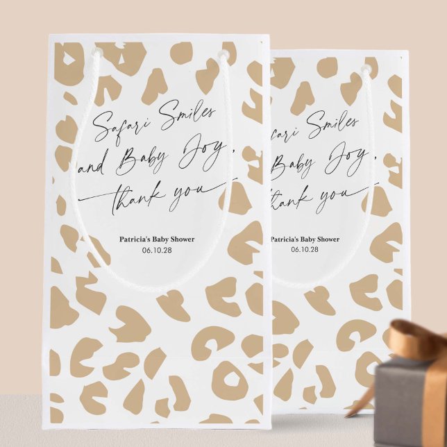 Safari animal print Modern Baby Shower Goodie bag (Animal Print, Gender Neutral Baby Shower Favor Goodie Bag.)