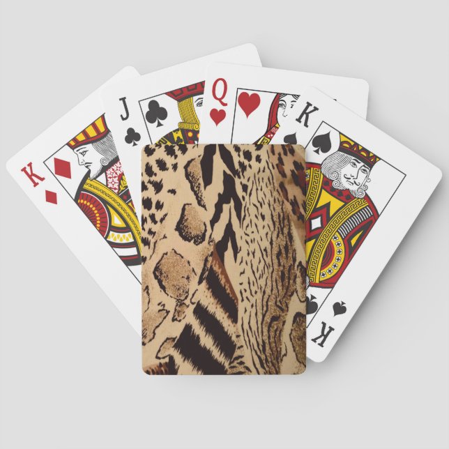 Safari Animal Print Playing Cards (Back)