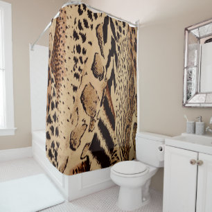 Safari Animal Print Shower Curtain