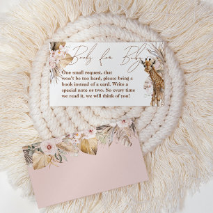 Safari Animal Tropical Floral Girl Books for Baby Enclosure Card