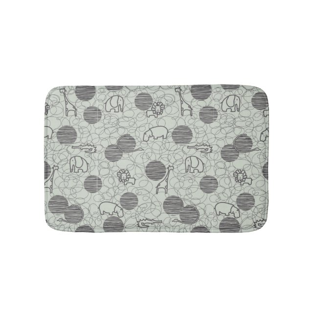 safari animals 1 bath mat (Front)