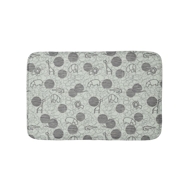 safari animals 1 bath mat (Front)