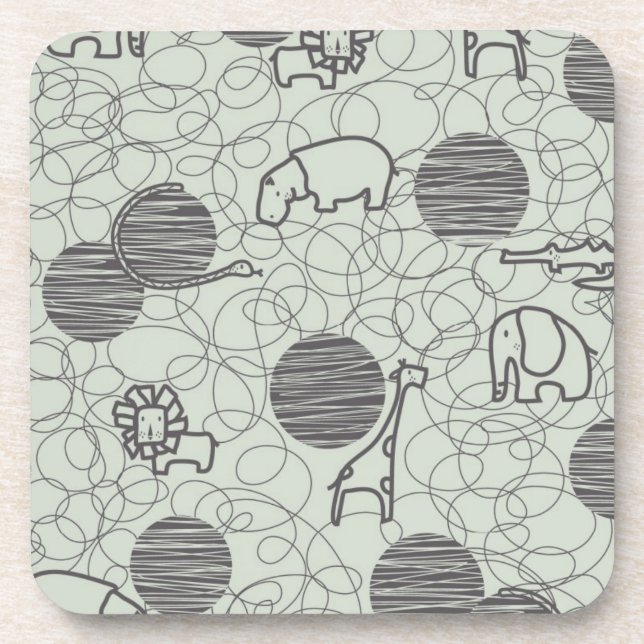 safari animals 1 coaster (Front)