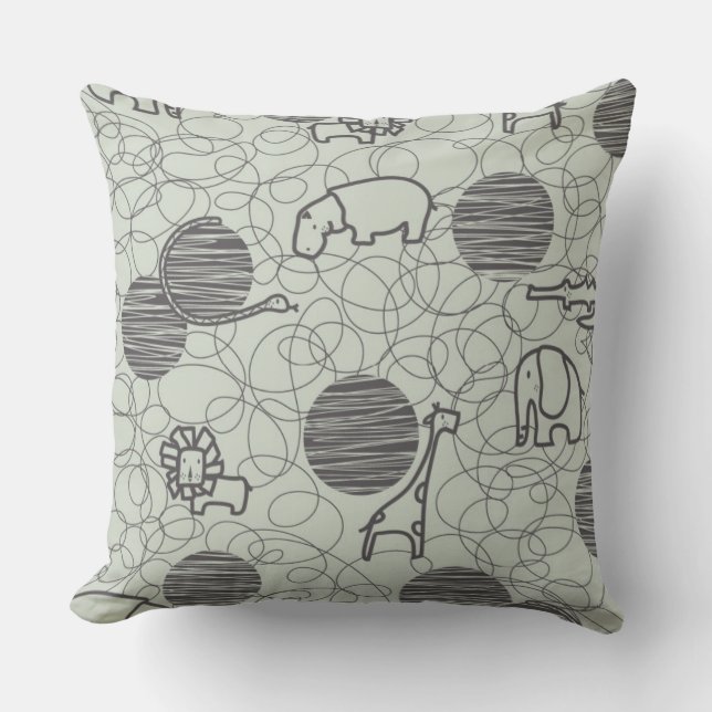 safari animals 1 cushion (Front)