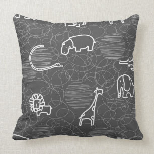 safari animals 5 cushion