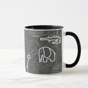 safari animals 5 mug
