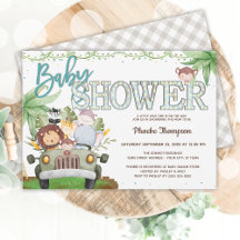 Safari Animals Baby Shower