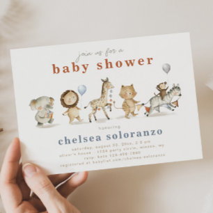 Safari Animals Baby Shower Invitation   Animals