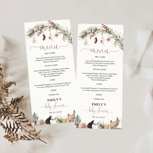 Safari Animals Baby Shower Menu (Creator Uploaded)