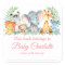 Safari Animals Baby Shower Pink Bookplate Labels