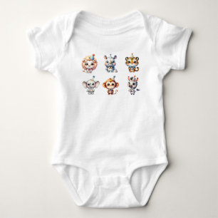 Safari Animals Birthday Cute Jungle Party Baby Bodysuit
