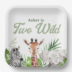 Safari Animals Birthday  Paper Plate