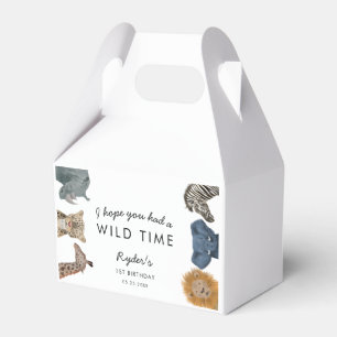 Safari Animals Birthday Party Wild Time Favour Box