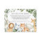Safari Animals Books For Baby Baby Shower Card