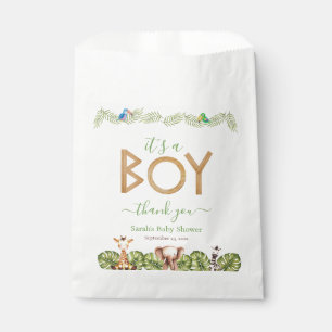 Safari Animals Boy Baby Shower Cute Lion Wood  Favour Bag