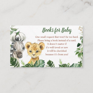 Safari Animals Boy Baby Shower Enclosure Card