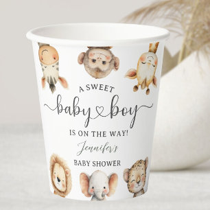 Safari Animals Boy Baby Shower Tropical Jungle Paper Cups