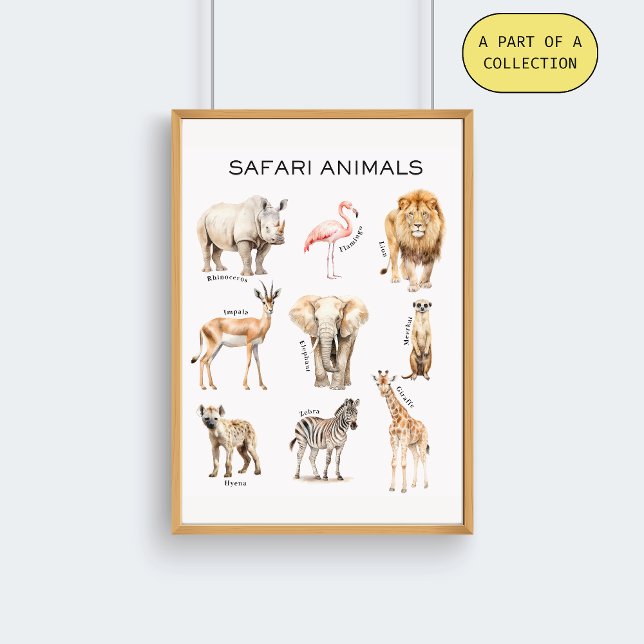 Safari Animals Educational Poster (Creator Uploaded)
