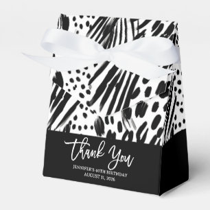 Safari Animals' Fur Prints Pattern Black and White Favour Box
