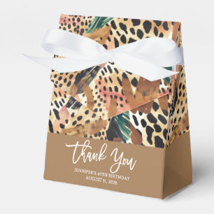 Safari Animals' Fur Prints Patterns Colourful Brow Favour Box
