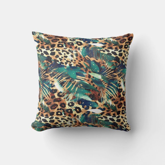 Safari Animals' Fur Prints Patterns Exotic Modern Cushion (Front)