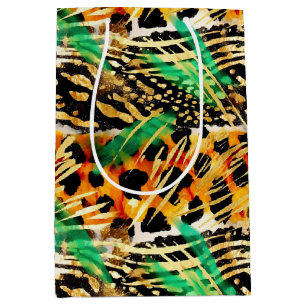 Safari Animals' Fur Prints Patterns Gorgeous Wild Medium Gift Bag