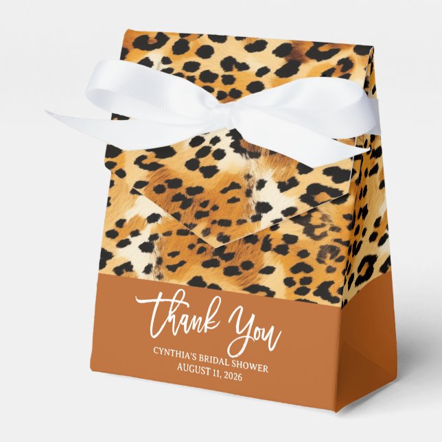 Safari Animals' Fur Prints Patterns Leopard Spots Favour Box (Front Side)
