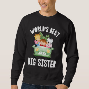 Safari Animals Giraffe Monkey Big Sister Baby Anno Sweatshirt
