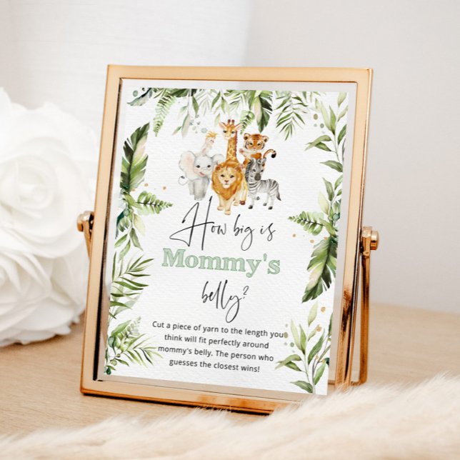 Safari animals how big is mommy's belly game poster (Creator Uploaded)