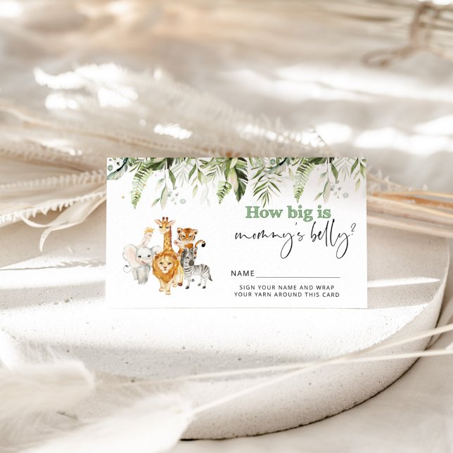 Safari animals how big is mummy's belly card (Creator Uploaded)