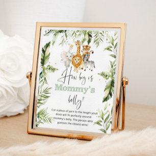 Safari animals how big is mummy's belly game poster