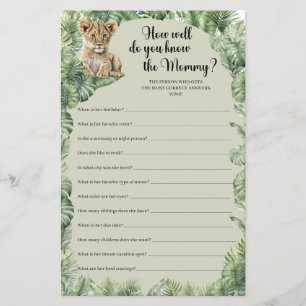 Safari Animals How Well Do You Know The Mummy game